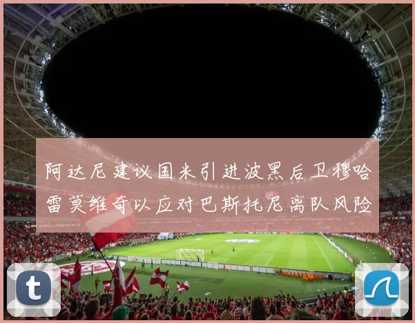 阿达尼建议国米引进波黑后卫穆哈雷莫维奇以应对巴斯托尼离队风险