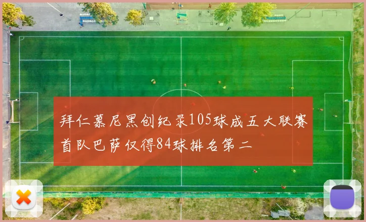 拜仁慕尼黑创纪录105球成五大联赛首队巴萨仅得84球排名第二